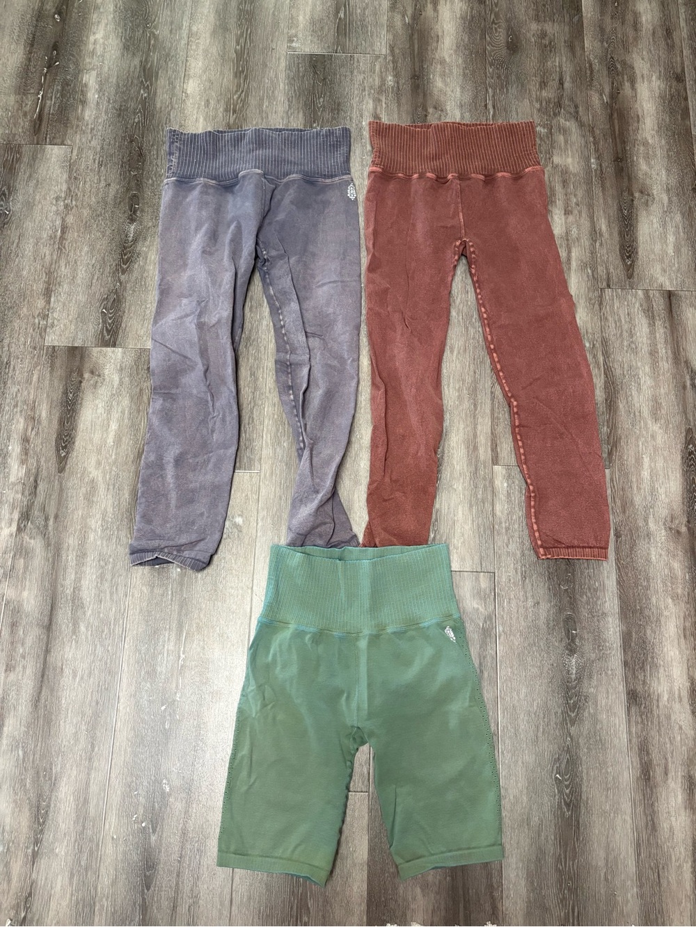 3 pairs of Free People Movement Leggings and shorts- all size M/L